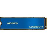 ADATA SSD Legend 710 512 GB (2400/1800 MB/s) PCIe Gen 3x4 2280, SSD Toolbox, NVMe 1.3, PC Gaming, 3D NAND, LDPC, AES-encryptie 256 Bits blauw