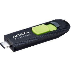 ADATA FLASHDRIVE UC300 64GB USB 3.2 ZWART&GROEN