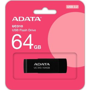 Adata - UC310 - USB-stick - Zwart - 64GB - USB-A 3.2 Gen 1