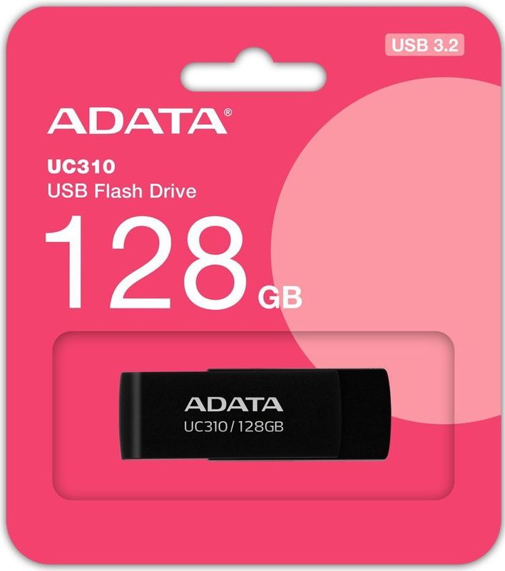 Adata - UC310 - USB-stick - Zwart - 128GB - USB-A 3.2 Gen 1