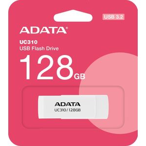 Adata - UC310 - USB-stick - Wit - 128GB - Caploos Draaibaar Ontwerp