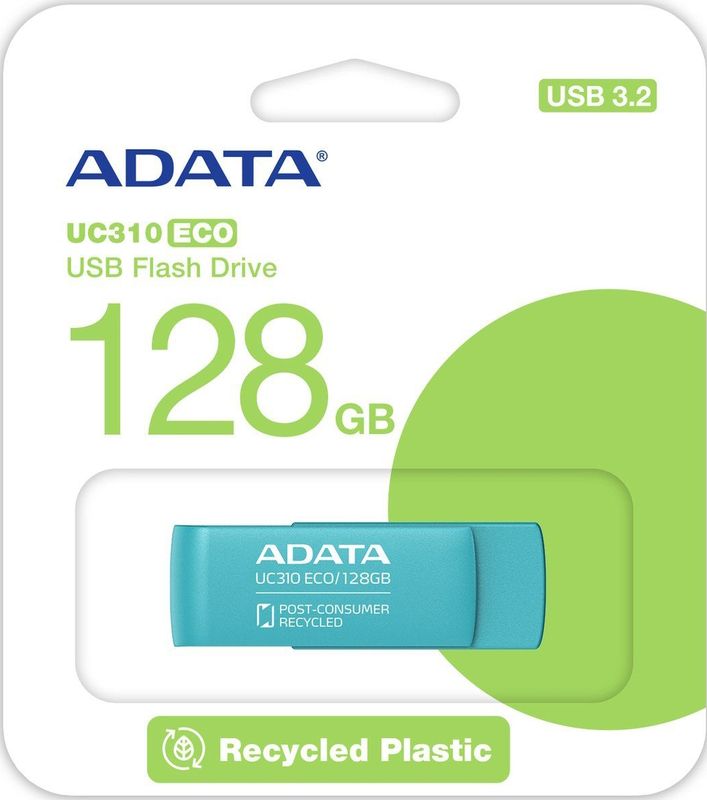 Adata - UC310 ECO - USB-stick - Groen - 128 GB - USB-A 3.2 Gen 1