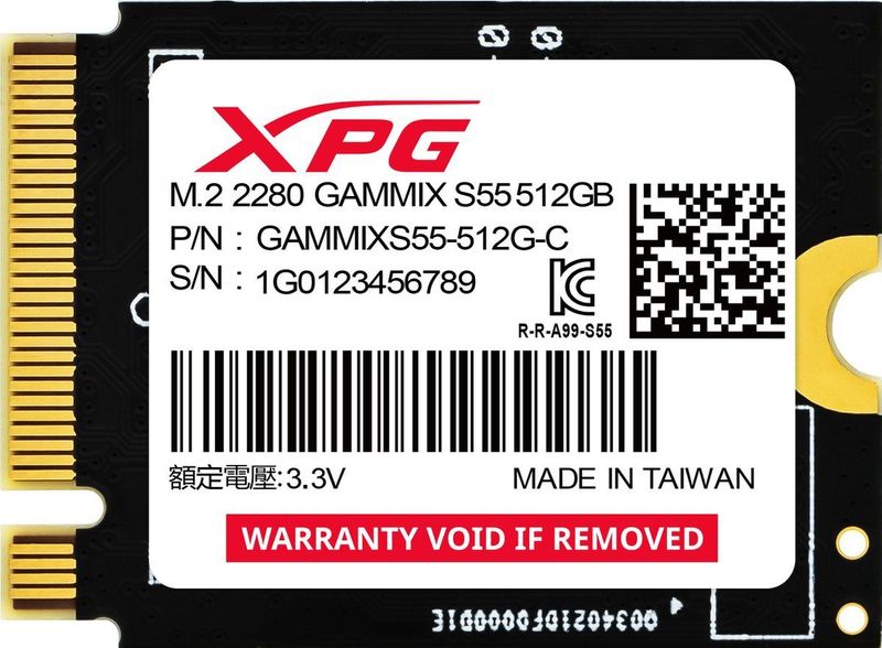 Adata - XPG GAMMIX S55 - SSD - 512 GB - M.2 2230 - PCIe
