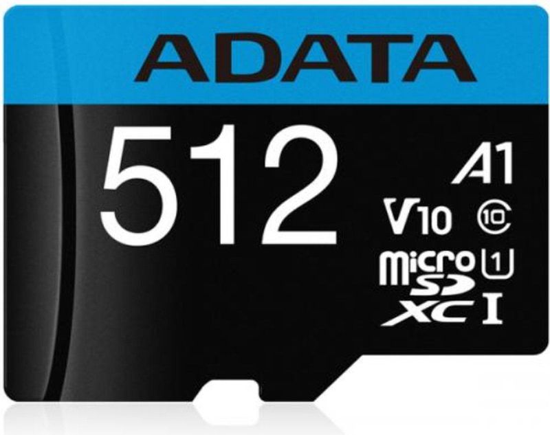 ADATA - Premier Geheugenkaart - 512GB - microSDXC - Zwart, Blauw
