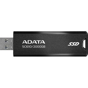 Adata - SC610 - USB-stick - Zwart - 2000 GB - USB 3.2 Gen2