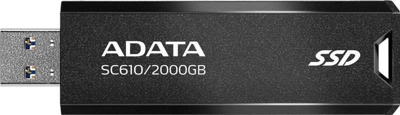 Adata - SC610 - USB-stick - Zwart - 2000 GB - USB 3.2 Gen2