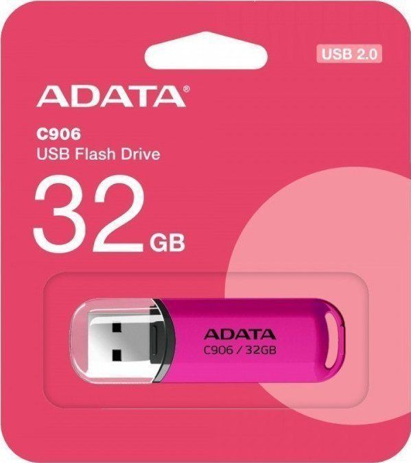 Adata Pendrive C906 USB2.0 roze (32 GB, USB 2.0), USB-stick, Roze
