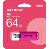 ADATA - C906 - USB-flashdrive - 64 GB - Roze - Ondersteunt USB 2.0