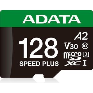 Adata - microSD 128GB - Geheugenkaart - Zwart Groen Wit - UHS-I U3