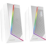 Mars Gaming MS7W, RGB Luidsprekers, Bluethooth 5.0 + Jack 3.5, DSP Sound 20W, Wit