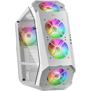 Mars Gaming MC51W, Behuizing Gaming PC ATX, Dubbel Gehard Glas, 5x Ventilator RGB 12cm, Wit