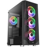Aerocool - PRISMBKV3 - ATX PC Behuizing - Zwart - 4 ARGB Ventilatoren - Gehard Glas