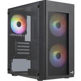 AeroCool Hexform Mini Toren (mATX, Mini-ITX), PC-behuizing, Zwart