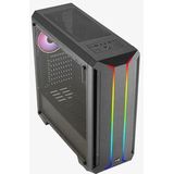 AeroCool - Skyline ARGB V1 - Midi-toren - Zwart - Acrylglas - PC-behuizing