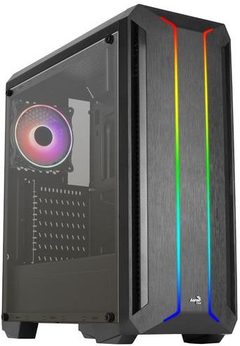 Aerocool - SKYLINEV2BK - PC ATX-Behuizing - Zwart - Dubbel Frontpaneel LED ARGB