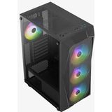 Aerocool - Falcon ARGB - Tempered Glass PC-Behuizing - Zwart - Mid-Tower