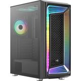 AeroCool - Go Midi Behuizing - Zwart - Gehard Glas - ARGB