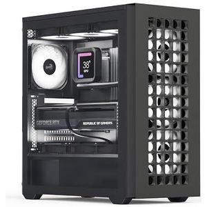 AeroCool - B502A - PC Behuizing - Zwart - SPCC - Ondersteunt 360 mm Radiatoren