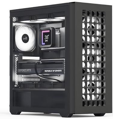 AeroCool - B502A - PC Behuizing - Zwart - SPCC - Ondersteunt 360 mm Radiatoren