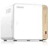 QNAP TS-462-4G data-opslag-server NAS Tower Intel® Celeron® N4505 4 GB DDR4 0 TB QNAP QTS Wit