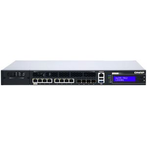 QNAP QuCPE-7012-D2146NT-32G Intel Xeon D-2146NT.5GbE RJ45 poorten en 0GbE SFP+ poorten 1x networ, Netwerkopslag, Zwart