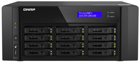 Qnap - TS-h1290FX - NAS - 12-bay - 64GB - U.2 NVMe/SATA All-Flash