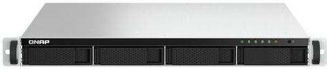 QNAP TS-464U-RP NAS Rack (1U) Intel® Celeron® N5095 8 GB DDR4 0 TB QNAP Turbo System Aluminium, Zwart