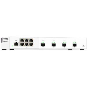 QNAP - QSW-M2106-4S - Netwerkschakelaar - Wit - 10GbE SFP+ en 2,5 Gigabit Poorten