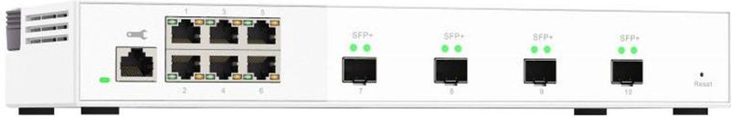 QNAP - QSW-M2106-4S - Netwerkschakelaar - Wit - 10GbE SFP+ en 2,5 Gigabit Poorten