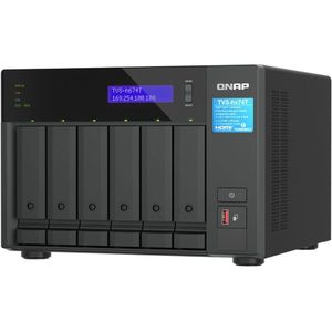 QNAP TVS-H674T-I5-32G data-opslag-server NAS Tower Intel® Core™ i5 i5-12400 32 GB DDR4 HDD QNAP QTS Zwart