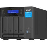 QNAP TVS-H474 NAS Tower Intel® Pentium® G7400 8 GB DDR4 0 TB QuTS hero Zwart