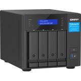 QNAP TVS-H474 NAS Tower Intel® Pentium® G7400 8 GB DDR4 0 TB QuTS hero Zwart