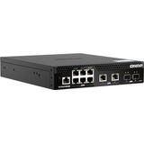 QNAP - QSW-M2106R-2S2T - Netwerkschakelaar - Zwart - 6 Poorten 2,5Gbps - 2 Poorten 10GbE SFP+ - 2 Poorten 10GbE RJ45
