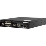 QNAP - QSW-M2106R-2S2T - Netwerkschakelaar - Zwart - 6 Poorten 2,5Gbps - 2 Poorten 10GbE SFP+ - 2 Poorten 10GbE RJ45