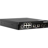 QNAP QSW-M2106P-2S2T Netwerkschakelaar - Zwart - 6 Poorten - 2,5GbE met PoE