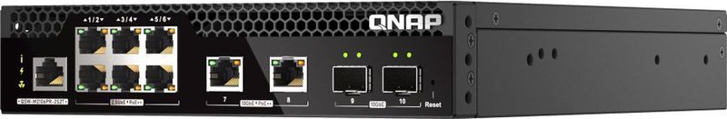 QNAP QSW-M2106P-2S2T Netwerkschakelaar - Zwart - 6 Poorten - 2,5GbE met PoE