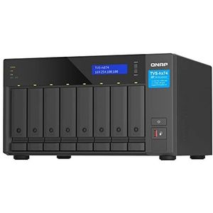QNAP - TVS-h874X - NAS Tower - Zwart - QuTS hero - Intel Core i9 - 64 GB DDR4