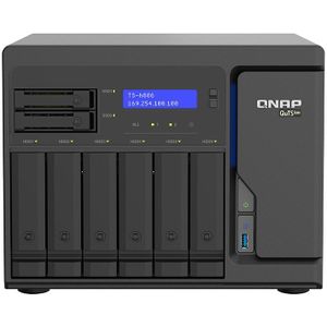Qnap - TS-h886 NAS - Zwart - Intel® Xeon® D - 4 x 2.5GbE-poorten