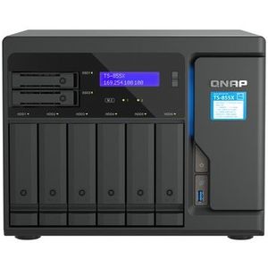 QNAP TS-855X SAN Tower Intel Atom® C5125 8 GB DDR4 0 TB QNAP QTS Zwart