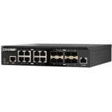 QNAP QSW-M3216R-8S8T netwerk-switch Managed L2/L3 10G Ethernet (100/1000/10000) 1U Zwart