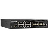 QNAP QSW-M3216R-8S8T netwerk-switch Managed L2/L3 10G Ethernet (100/1000/10000) 1U Zwart
