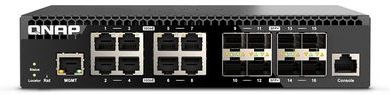 QNAP QSW-M3216R-8S8T netwerk-switch Managed L2/L3 10G Ethernet (100/1000/10000) 1U Zwart