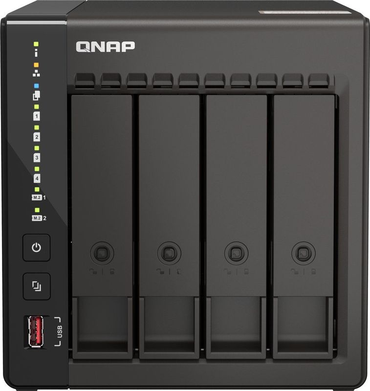QNAP QVP-41C data-opslag-server NAS Tower Intel® Celeron® J6412 8 GB DDR4 0 TB Zwart