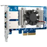QNAP QXG-10G2T Netwerkkaart Intern - Ethernet 10000 Mbit/s - Groen