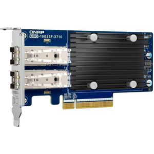 QNAP LAN-kaart 2x 10GbE SFP+ PCIe uitbreidingskaart QXG-10G2SF-X710 (SFP+, PCI Express 3.0 x8), Netwerkkaarten