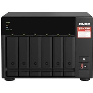 NAS + Switch Bundle QNAP TS-673A + QSW-1105-5T | Upgrade naar 2,5GbE netwerk, 6 sleuven 3,5""/2,5"" SATA, AMD Ryzen CPU