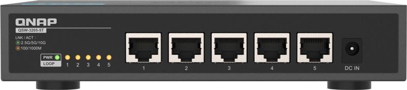 QNAP - QSW-3205-5T - Netwerkschakelaar - Zwart - 5 Poorten - 10GbE