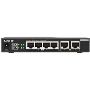 Qnap - Qsw-2104-2t-r2 - Netwerk-switch - Zwart - 10G Ethernet - Unmanaged