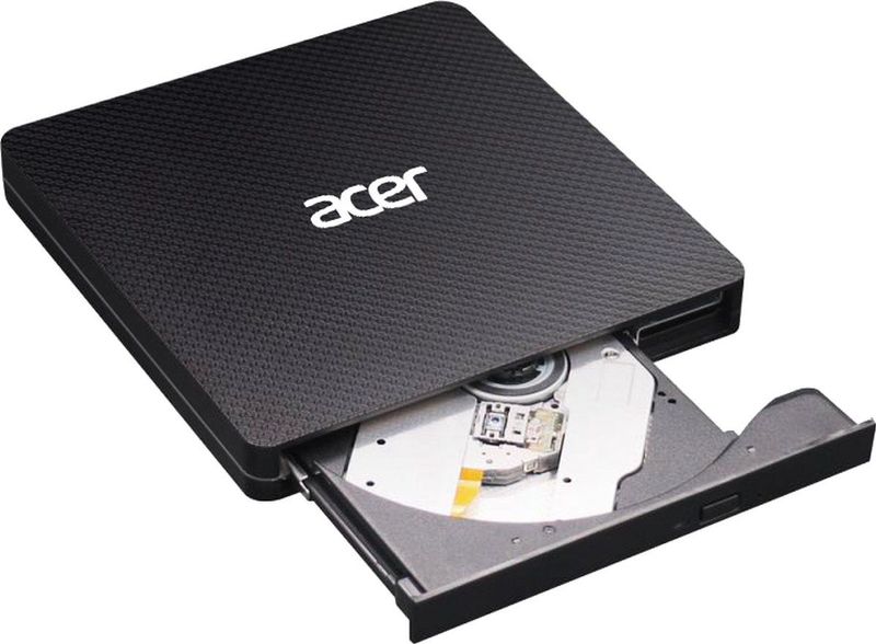 Acer - Portable DVD Writer - DVD Recorder - Zwart - USB Type-A en Type-C