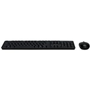 Acer Combo 100 draadloze muis en toetsenbord, draadloze muis 2,4 GHz met 4 toetsen en 1600 dpi, draadloos toetsenbord 2,4 GHz, levensduur 5 miljoen toetsaanslagen, QWERTY Italiaanse lay-out, zwart